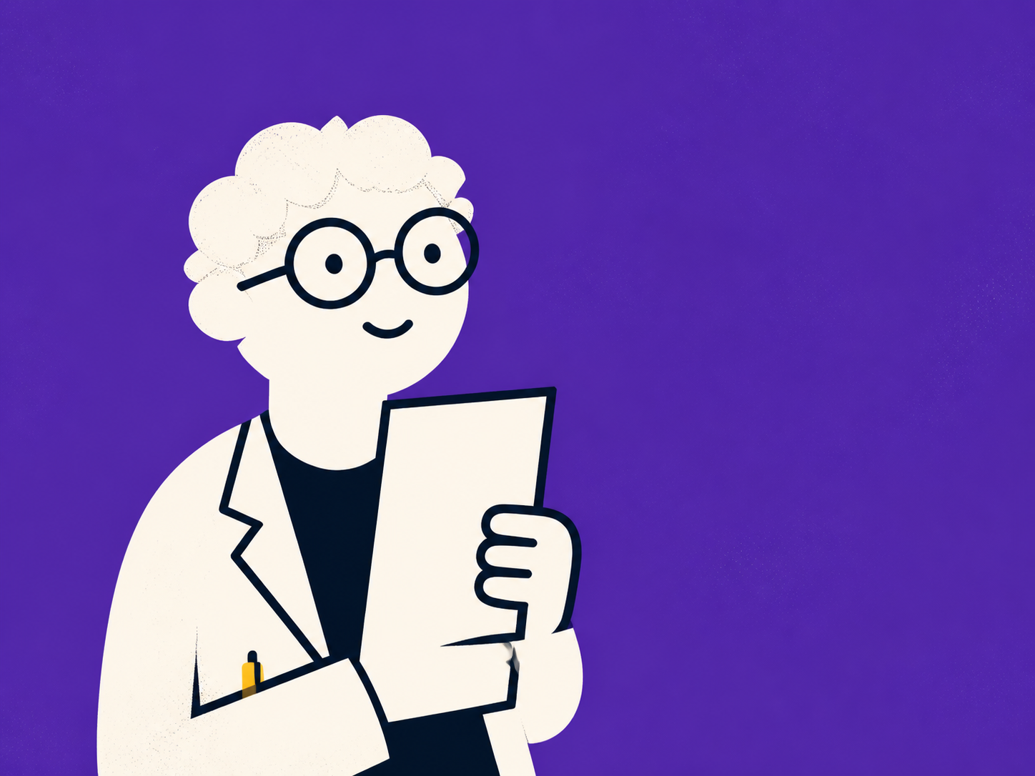 Researcher reviewing evidence notes
